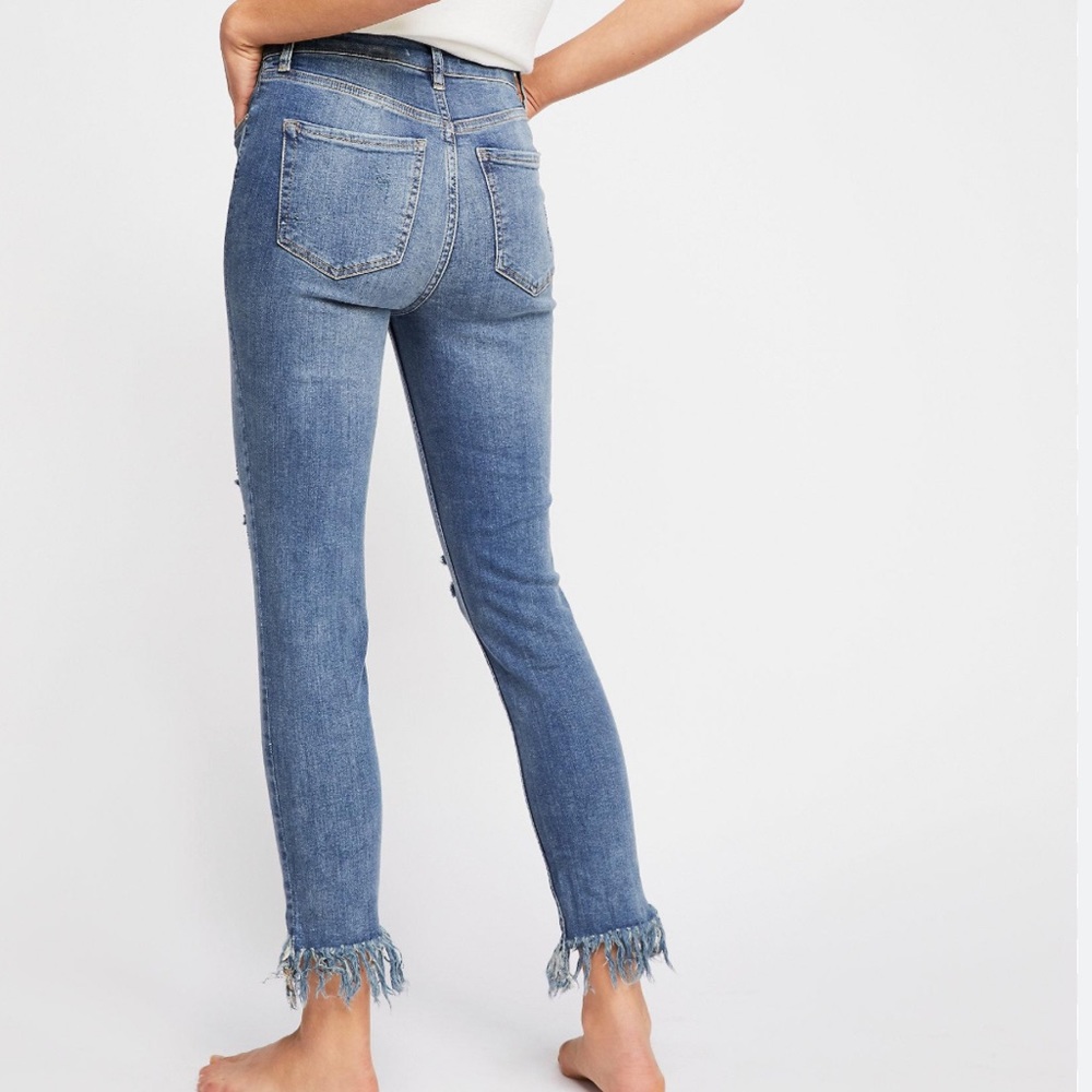 Free People Great Heights Frayed Jeans